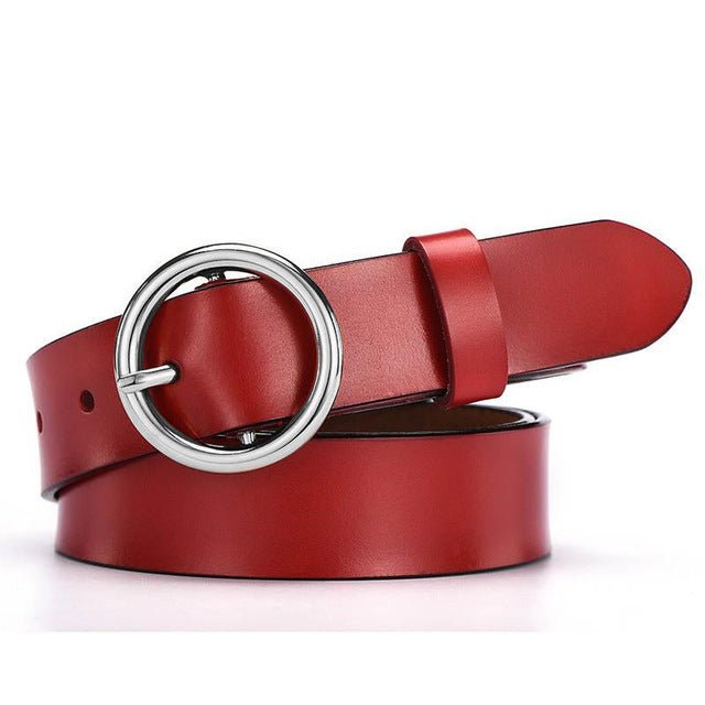 NO.ONEPAUL Female Gold Buckle Jeans Belts | New Circle Pin Buckles Belt image 8