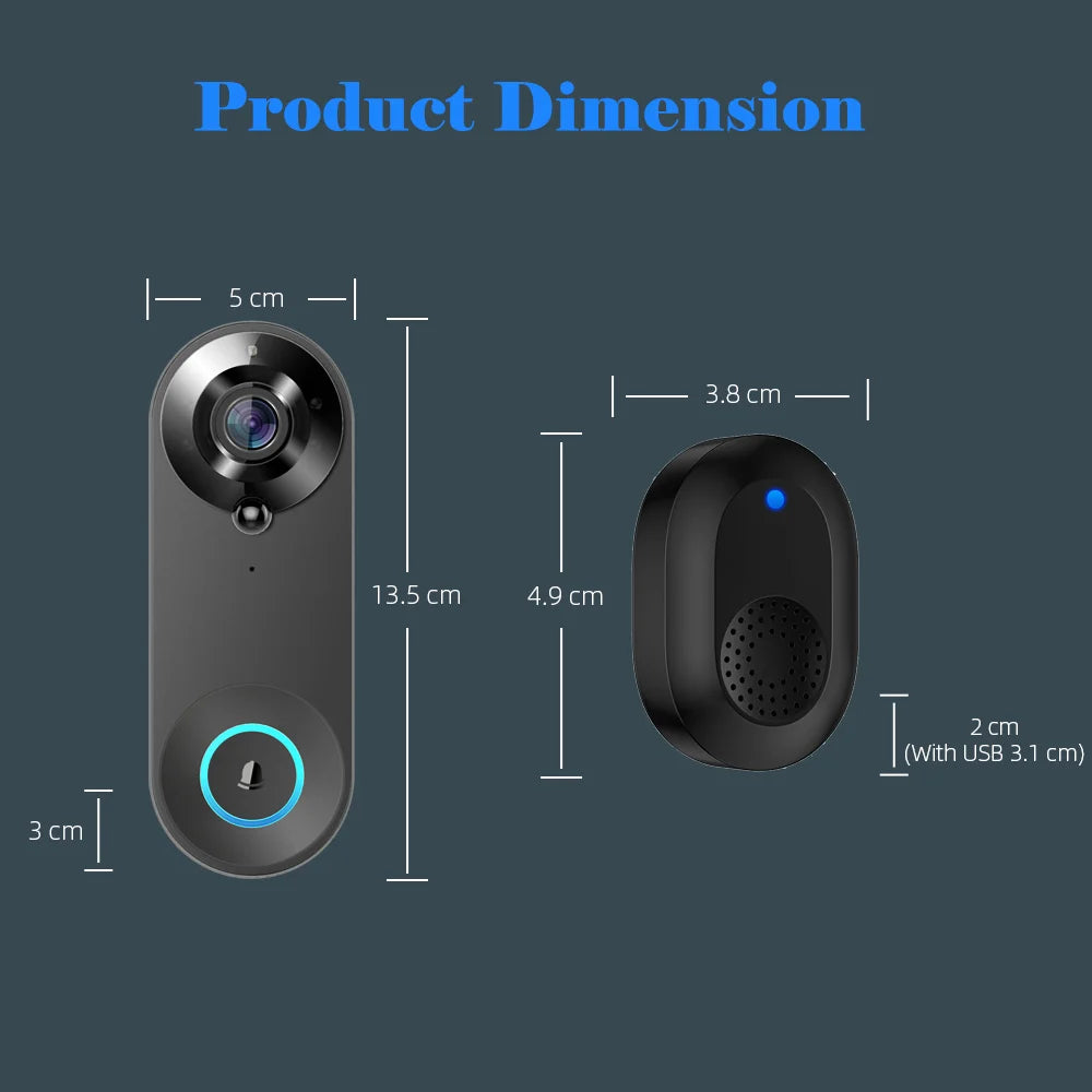 1080P Wireless Video Doorbell Camera ‚Äì WiFi Smart Doorbell with Motion Detection, Night Vision & Tuya Smart Home Integration image 19