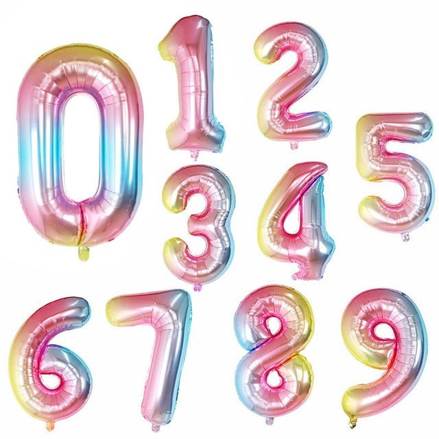 Big Foil Birthday Helium Number Party Decorations Kids Toy Figures Wedding Air Balloons image 19