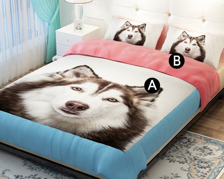 3D Oil Painting Siberian Polyester Duvet Cover image 2
