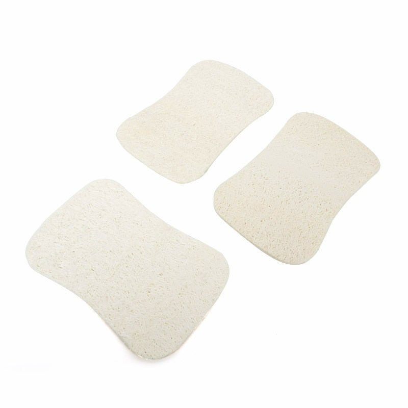 3pcs/set Natural Loofah Dishwashing Cloth Scrub Pad image 1