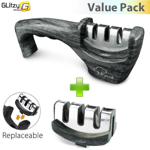 Professional Kitchen Knife Sharpening Stone - Carbon Black Set image