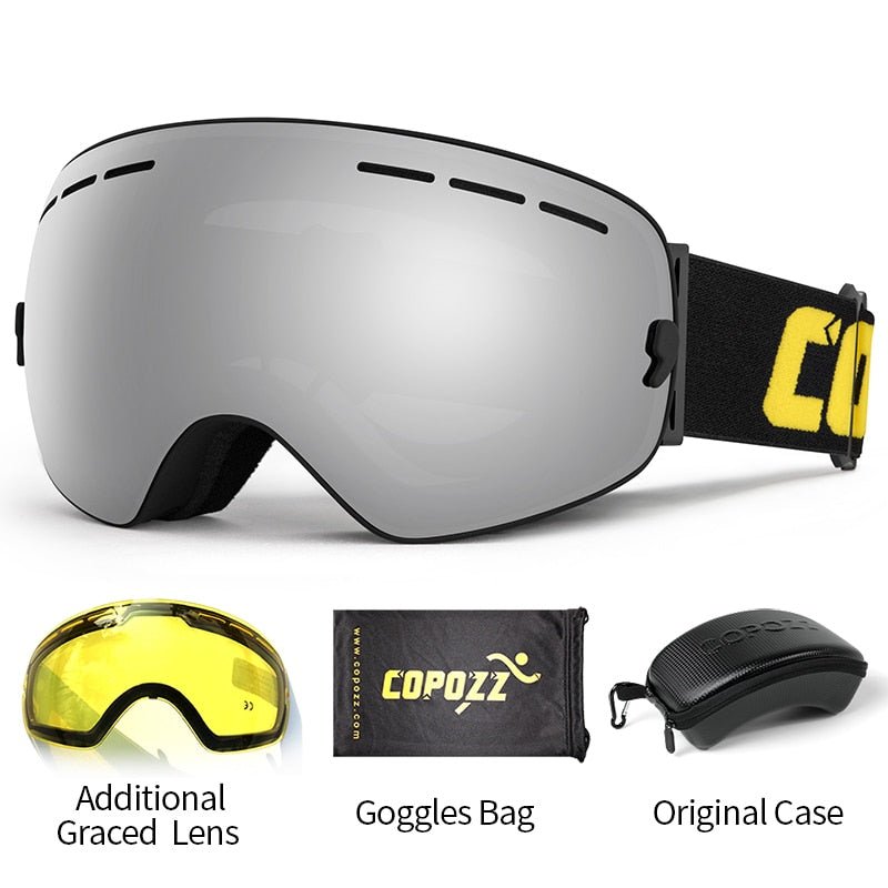 COPOZZ Anti Fog Snowboard Ski Goggles Mask image