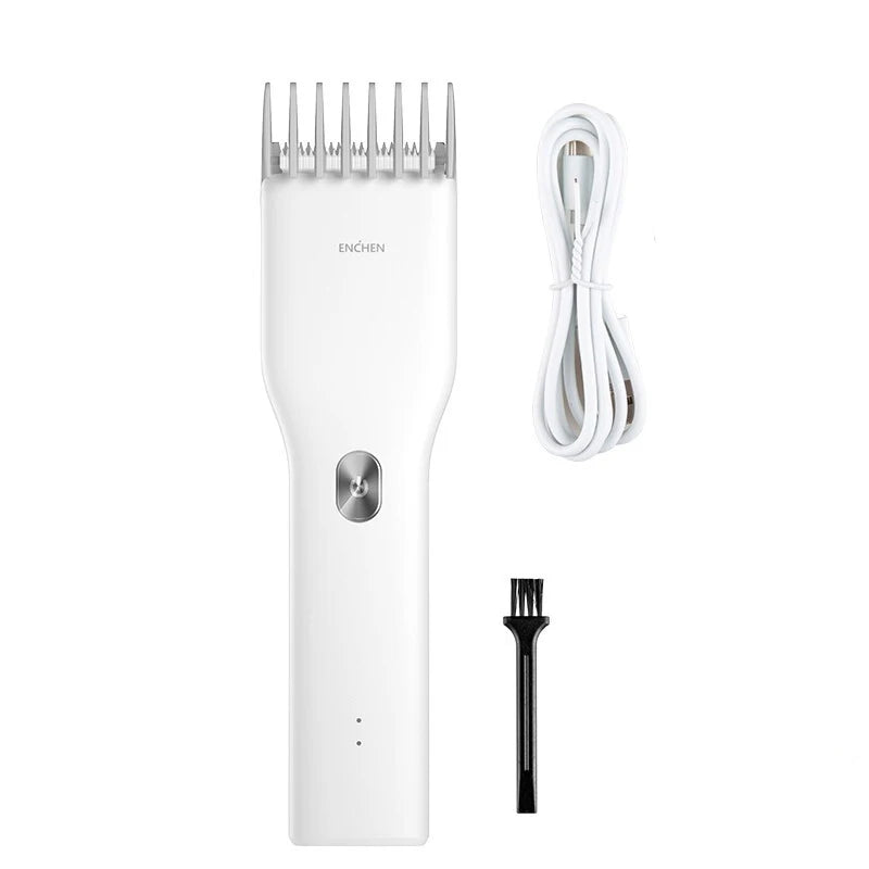 ENCHEN Boost USB Electric Hair Clippers ‚Äì Cordless, Rechargeable Hair Trimmer for Men, Adults, and Kids - WHITE image