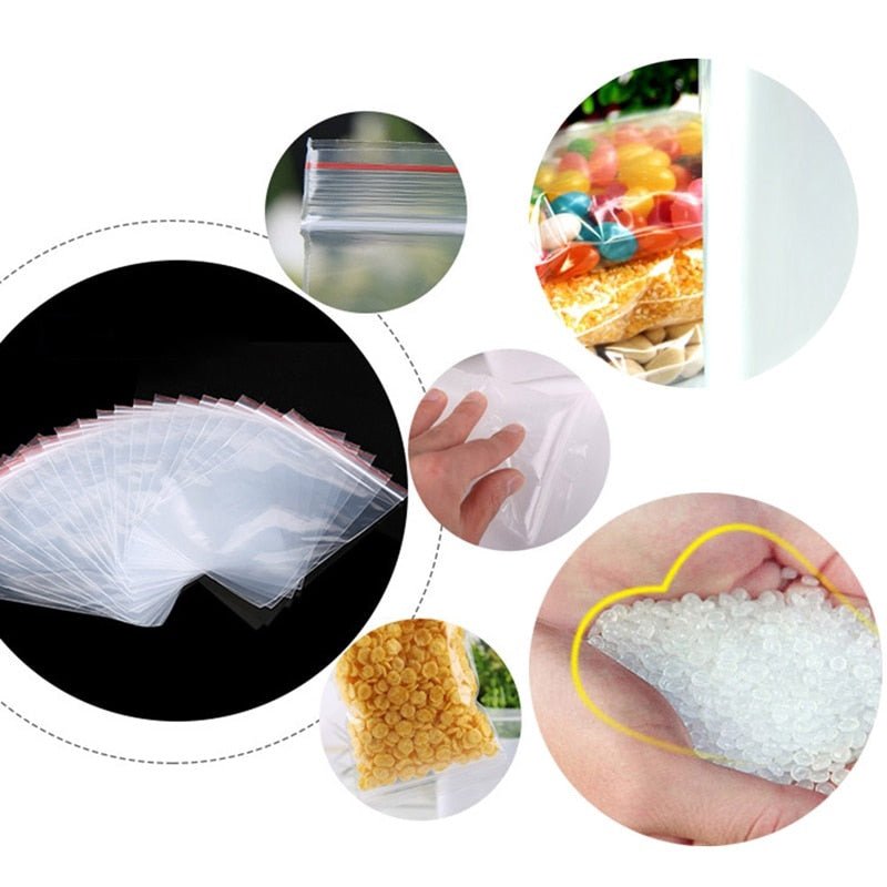 100pcs Ziplock Transparent Food Storage Package Bags image 13