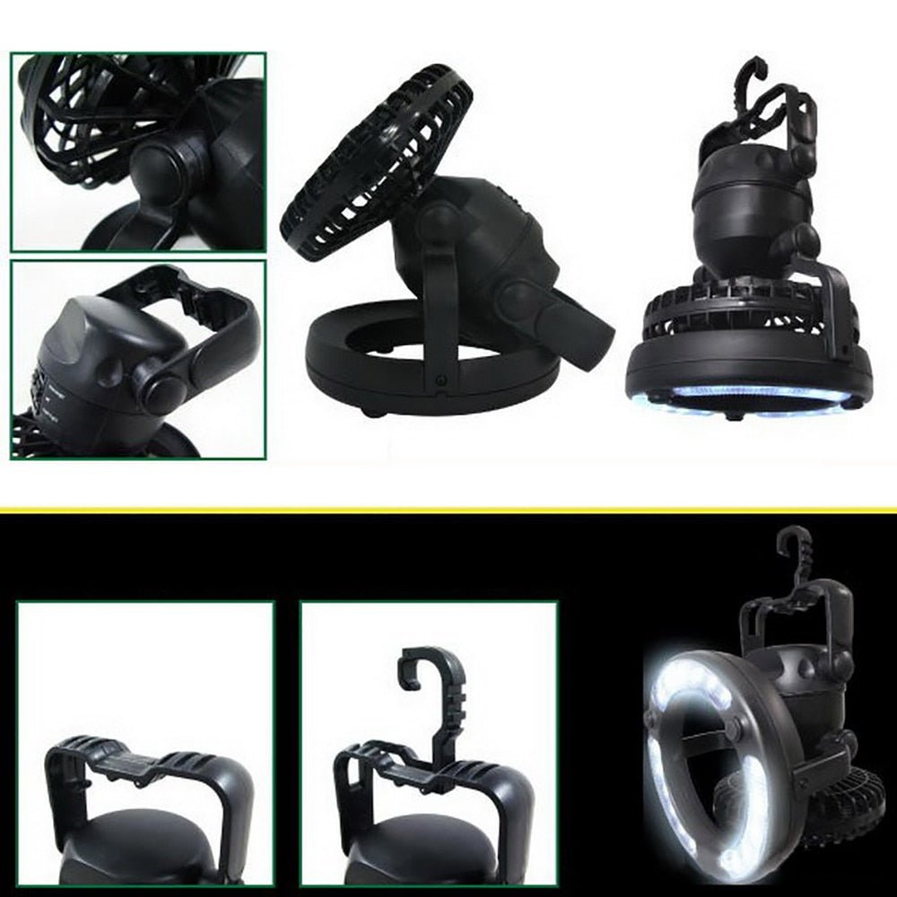Portable LED Camping Lantern With Light and Fan image 0