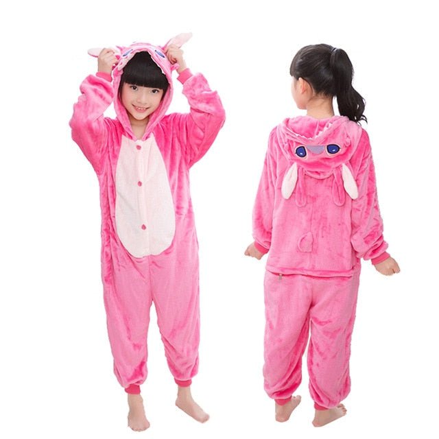 Winter Unicorn Onesies Pajamas | Kids Flannel Warm Jumpsuit SleepWear image