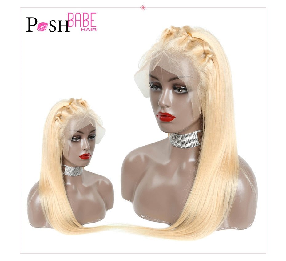 Honey Blonde Color Remy Brazilian Straight Lace Front Human Hair image 17