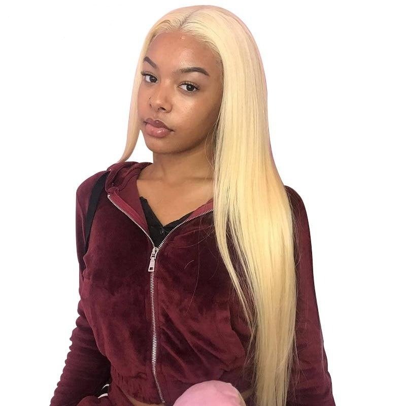 Honey Blonde Color Remy Brazilian Straight Lace Front Human Hair image 0