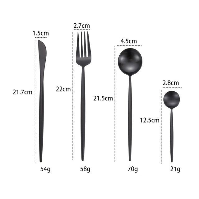 Gold Stainless Steel Cutlery Set image 1