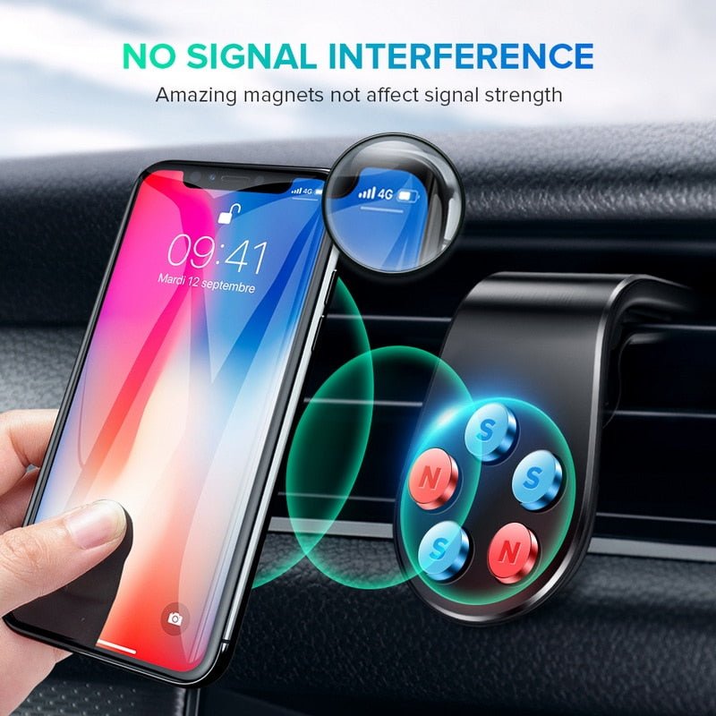 GETIHU Metal Magnetic Car Phone Holder | Mini Air Vent Magnetic Clip Mount Mobile Phone Car Stand image 4