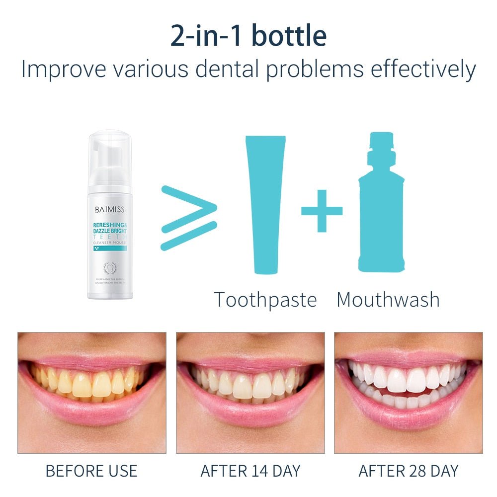 BAIMISS Fresh Shining Tooth-Cleaning Mousse Teeth Whitening Toothpaste image 1
