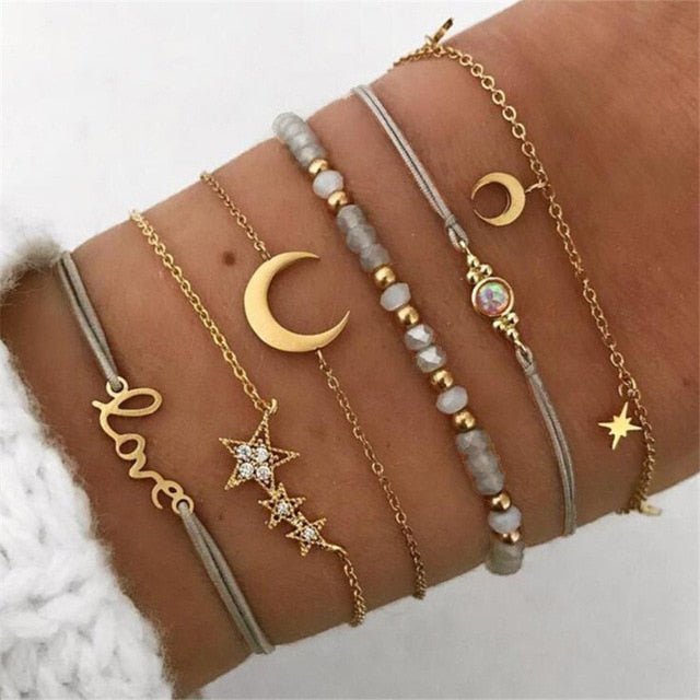 Turtle Heart Pearl Wave LOVE Crystal Marble Charm Bracelets for Women image 41