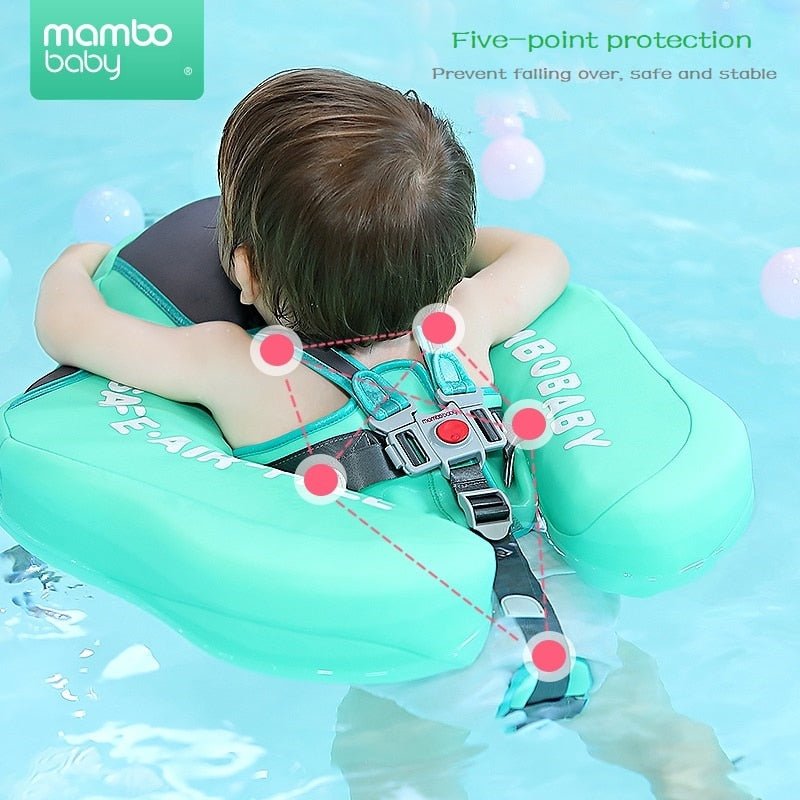 Non-Inflatable Baby Smart Swimming Float Ring Trainer with Sunshade image 12