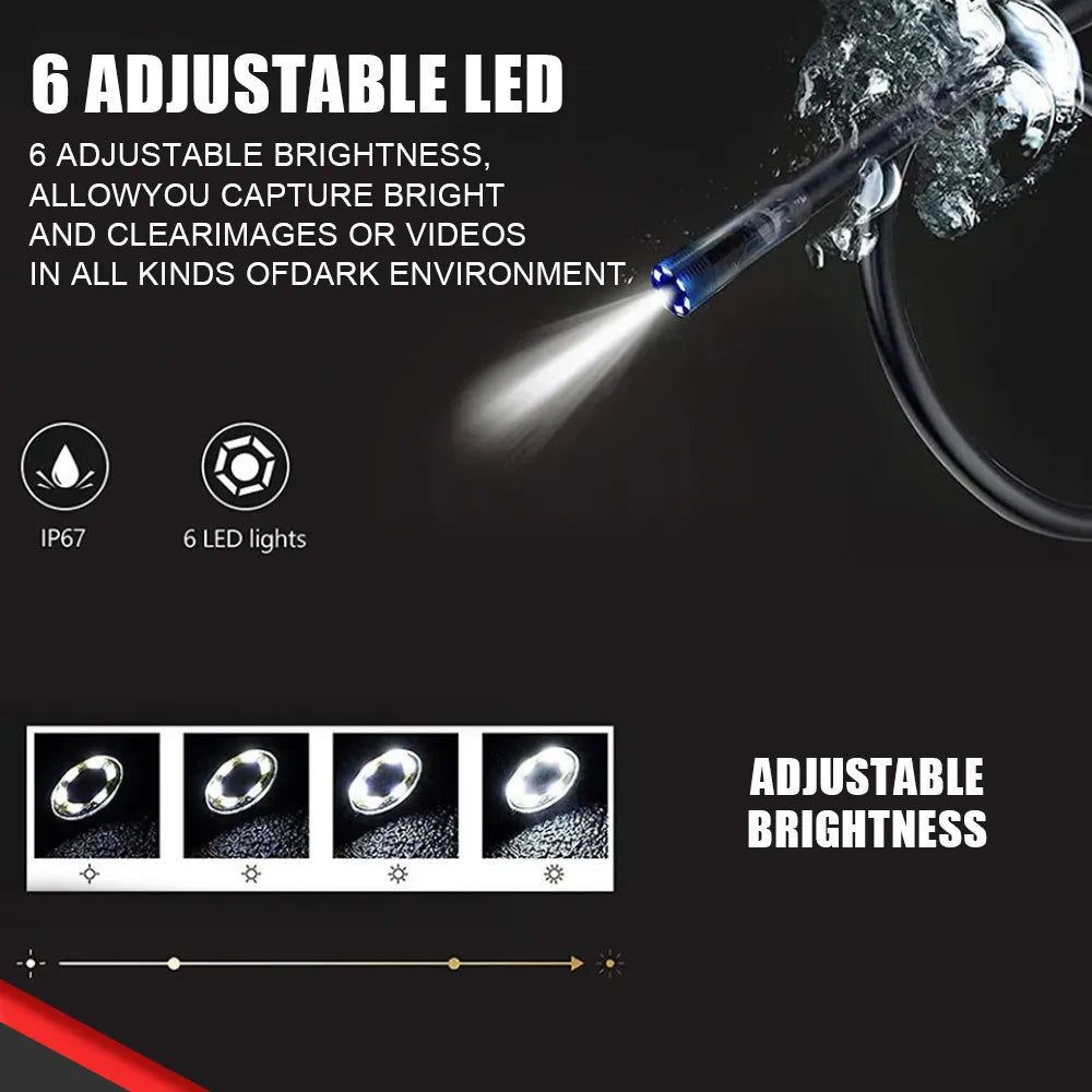 Endoscope USB Android Endoscope Camera Waterproof Inspection Borescope Flexible Camera 5.5mm 7mm for Android PC Notebook 6LED image 2