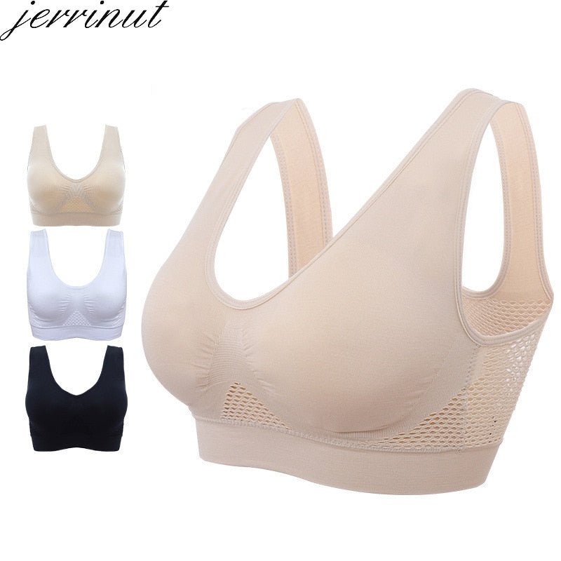 Jerrinut Seamless Breathable Wireless Push Up Bra Underwear With Pads image 23