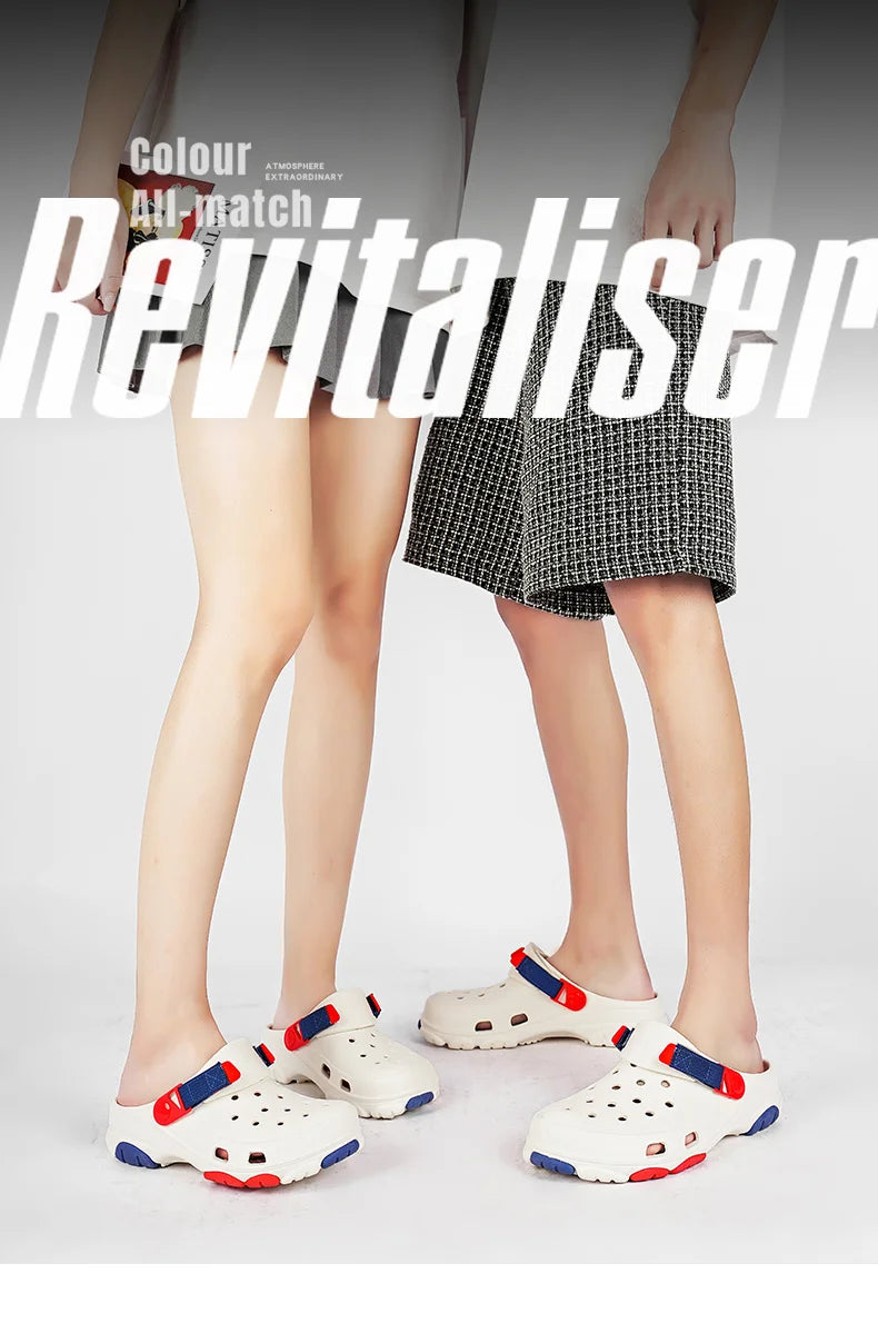 Classic Summer Mens Sandals | White Comfortable Womens Clogs Beach Shoes | Sandals Slip-on Outdoor Sneakers image 12