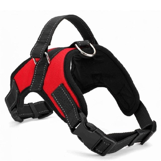Adjustable Heavy Duty Dog Pet Harness Collar - red, L image
