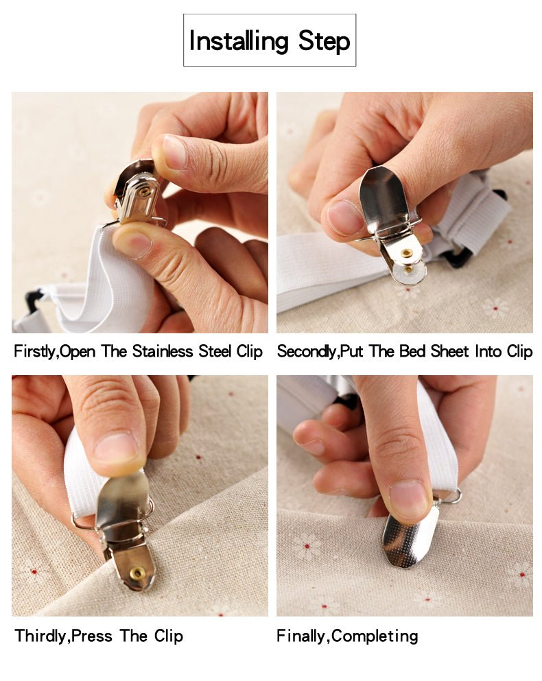4Pcs/Set Bedsheet Clip and Fastener | Elastic Non-slip Clip and Blanket Gripper image 10