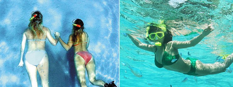 Diving Snorkeling Anti-fog swimming Goggles Camera Tube Mask Set image 19