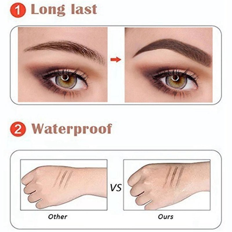 5-Color Four-Pronged Eyebrow Pencil Eyebrow Brush Split Liquid Waterproof Long-Lasting Eyebrows Enhancer Pencil Eyebrow Shadow image 29