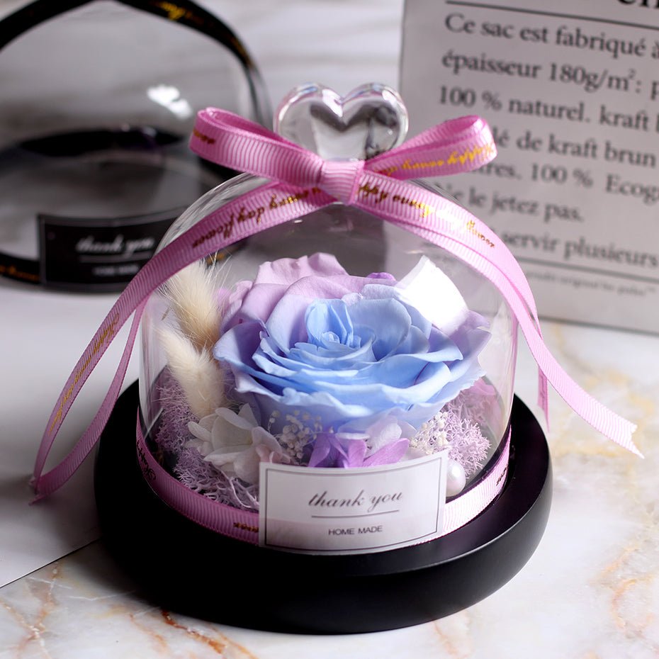 The Beauty and Beast Forever Rose Flower With Night Light in Glass Dome image 51