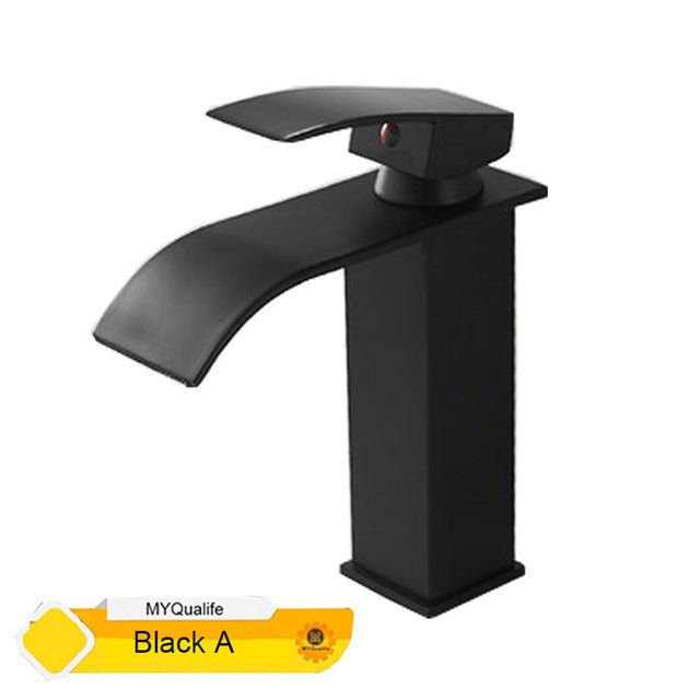 Deck Mount Waterfall Bathroom Faucet Vanity Vessel Sink Mixer Tap Cold Hot Water Tap image 31