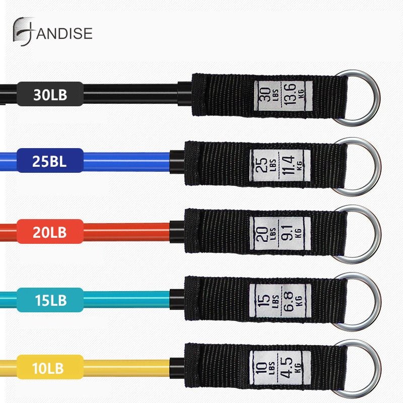 Exercise Resistance Bands Set with Door Anchor Legs Ankle Straps for Resistance Training Physical Therapy Home Workouts image 0