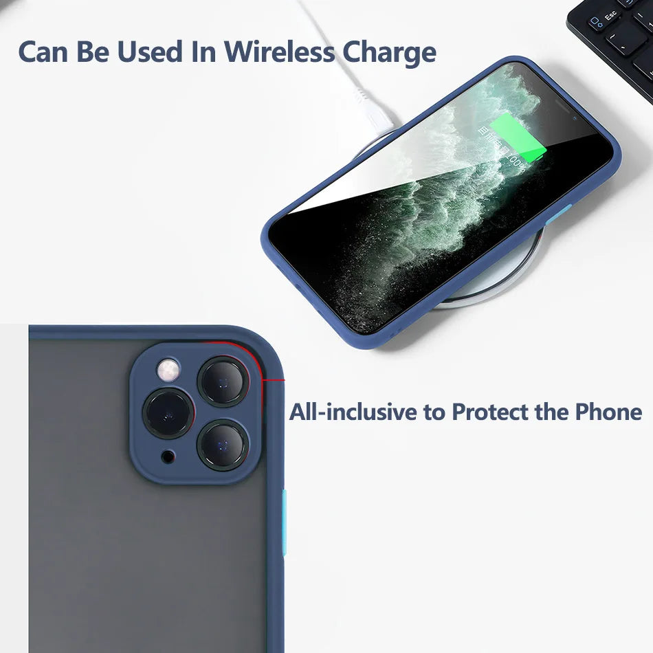 Luxury Shockproof Armor Matte Case for iPhone 14/13/12/11 Pro Max/Mini | Silicone Bumper & PC Cover image 24