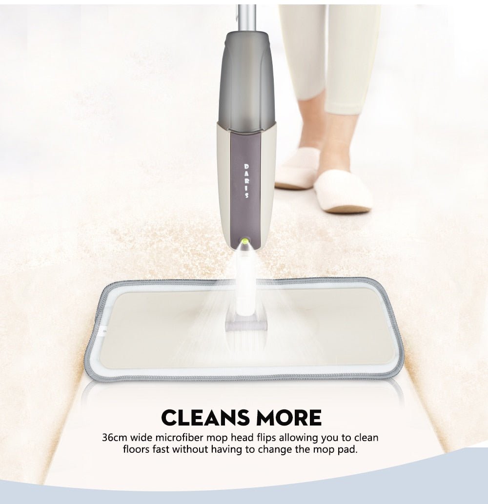 Spray Floor Mop with Reusable Microfiber Pads image 9