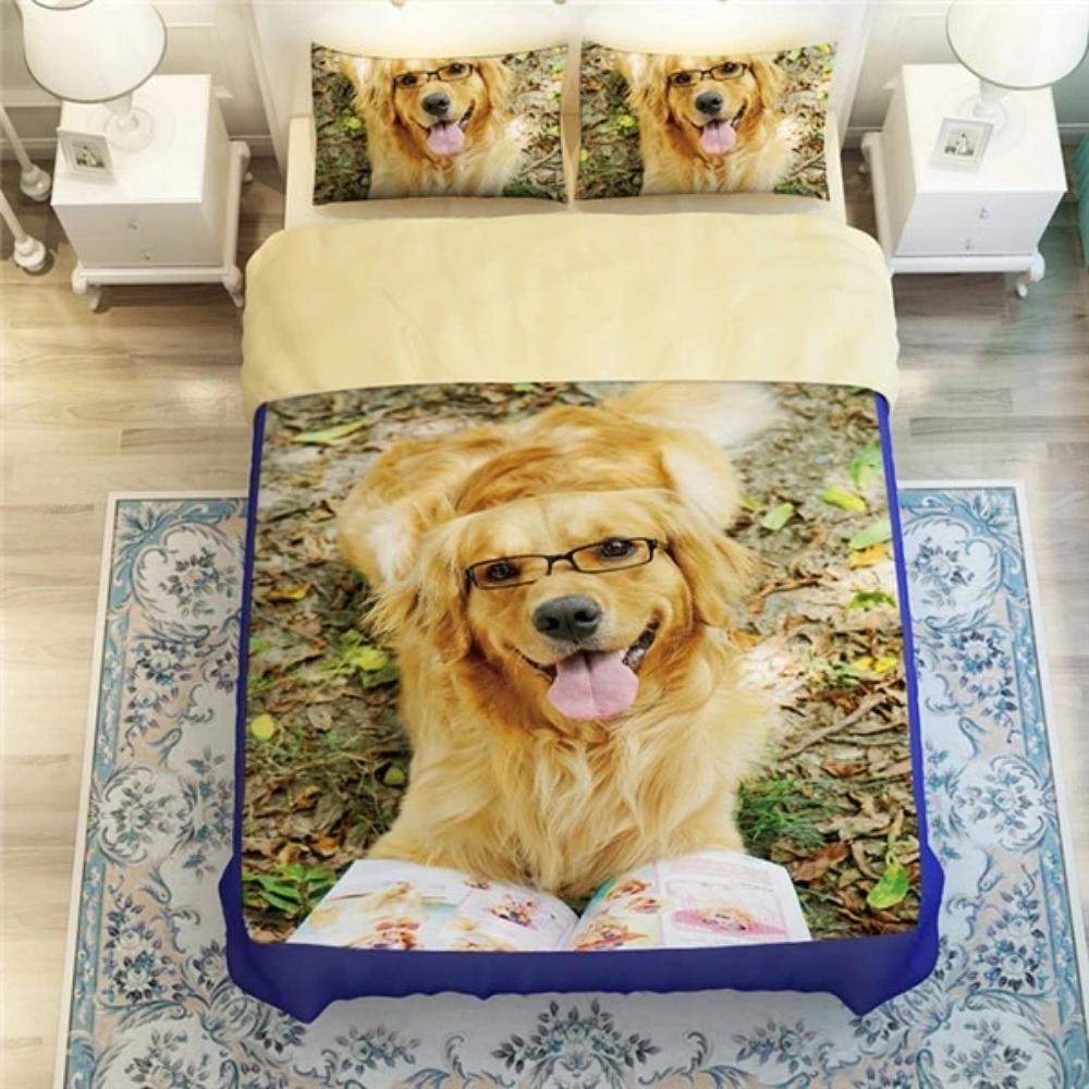 3D Oil Painting Siberian Polyester Duvet Cover - pattern 7, Full image