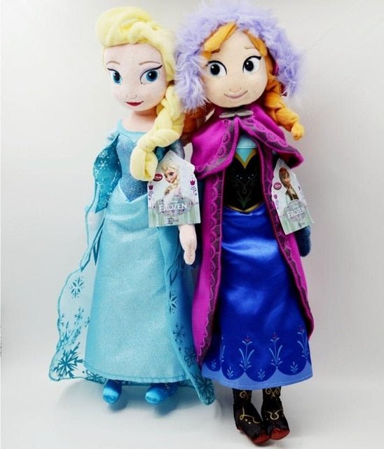 40/50CM Frozen Princess Anna Elsa Dolls Plush Kids Toys Christmas Gifts - 50cm, Anna Elsa image
