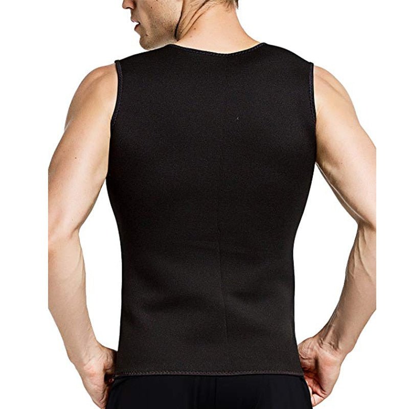 Men Neoprene Sauna Suit Hot Body Shaper Corset for Weight Loss with Zipper Waist Trainer Vest Tank Top Workout Shirt image 20