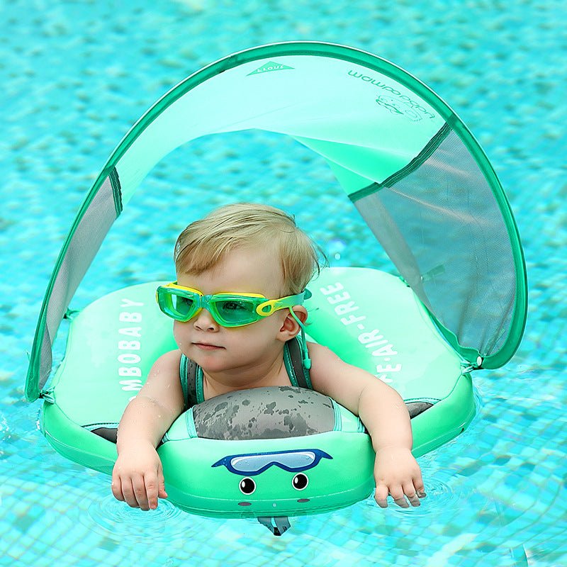 Solid Non-inflatable Baby Swimming Ring Float Swim Trainer Sunshade image 46