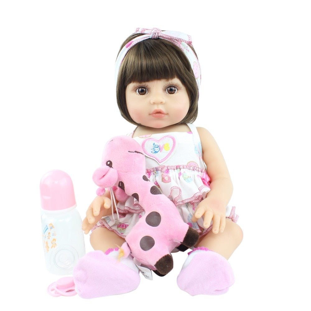 48CM Full Silicone Reborn Lifelike Super Toddler Baby Kid Toy Doll image 28