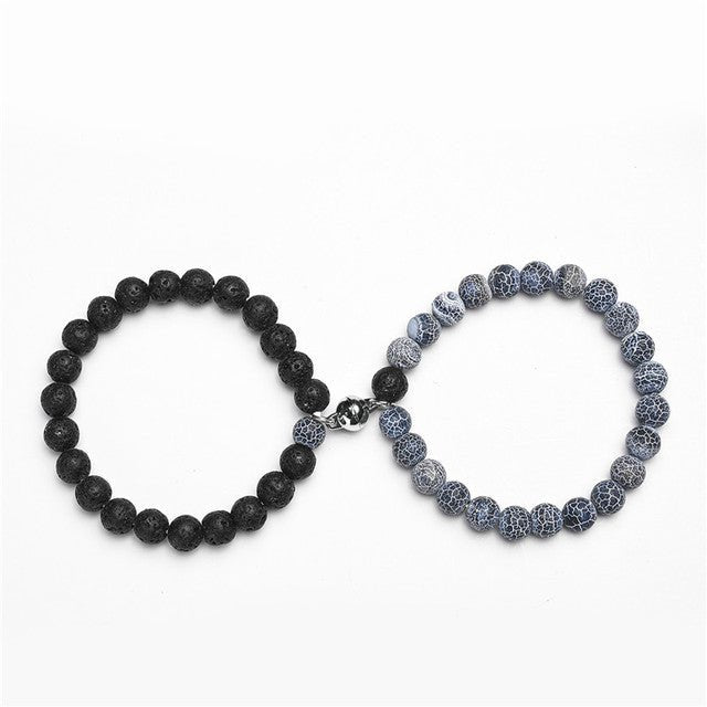 2Pcs/Set Couples Classic Natural Stone Beaded Bracelets image 32