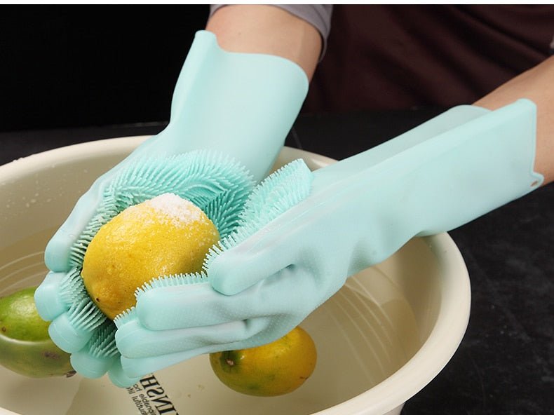 2PCS Multifunction Silicone Dishwashing Cleaning Gloves image 12