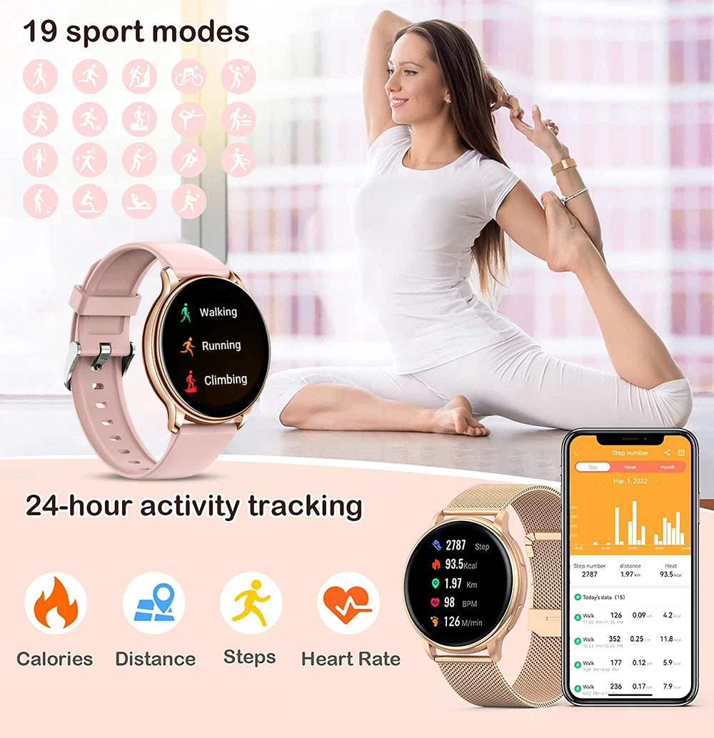 IP68 Bluetooth Call Smart Watch | Women Custom Dial Watches | Men Sport Fitness Tracker Heart Rate Smartwatch For Android IOS image 14