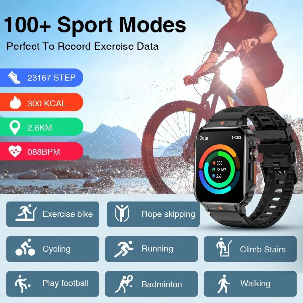 LIGE 1.95” Smartwatch | IP68 Waterproof Health & Fitness Monitor for Men and Women image 4