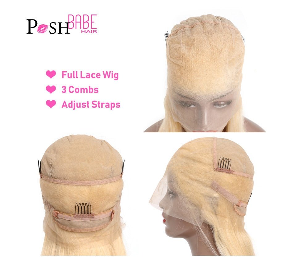Honey Blonde Color Remy Brazilian Straight Lace Front Human Hair image 7