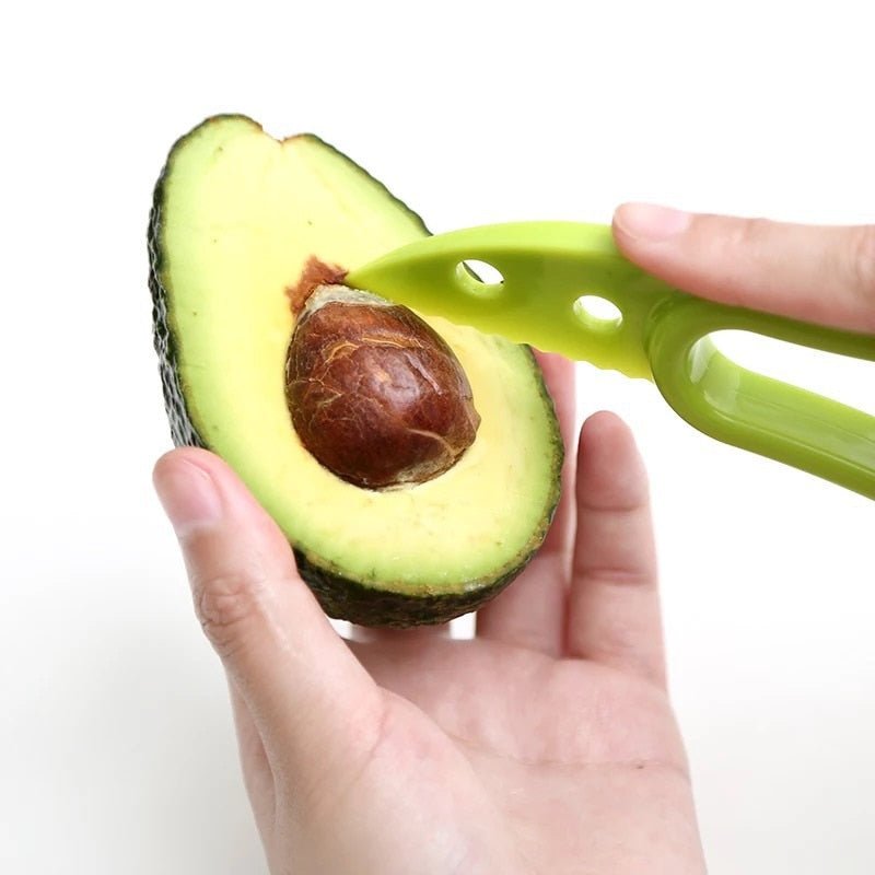 3 In 1 Avocado Slicer Shea Corer Butter Fruit Peeler Cutter Pulp Separator Plastic Knife Kitchen Vegetable Tools Kitchen Gadgets image 10