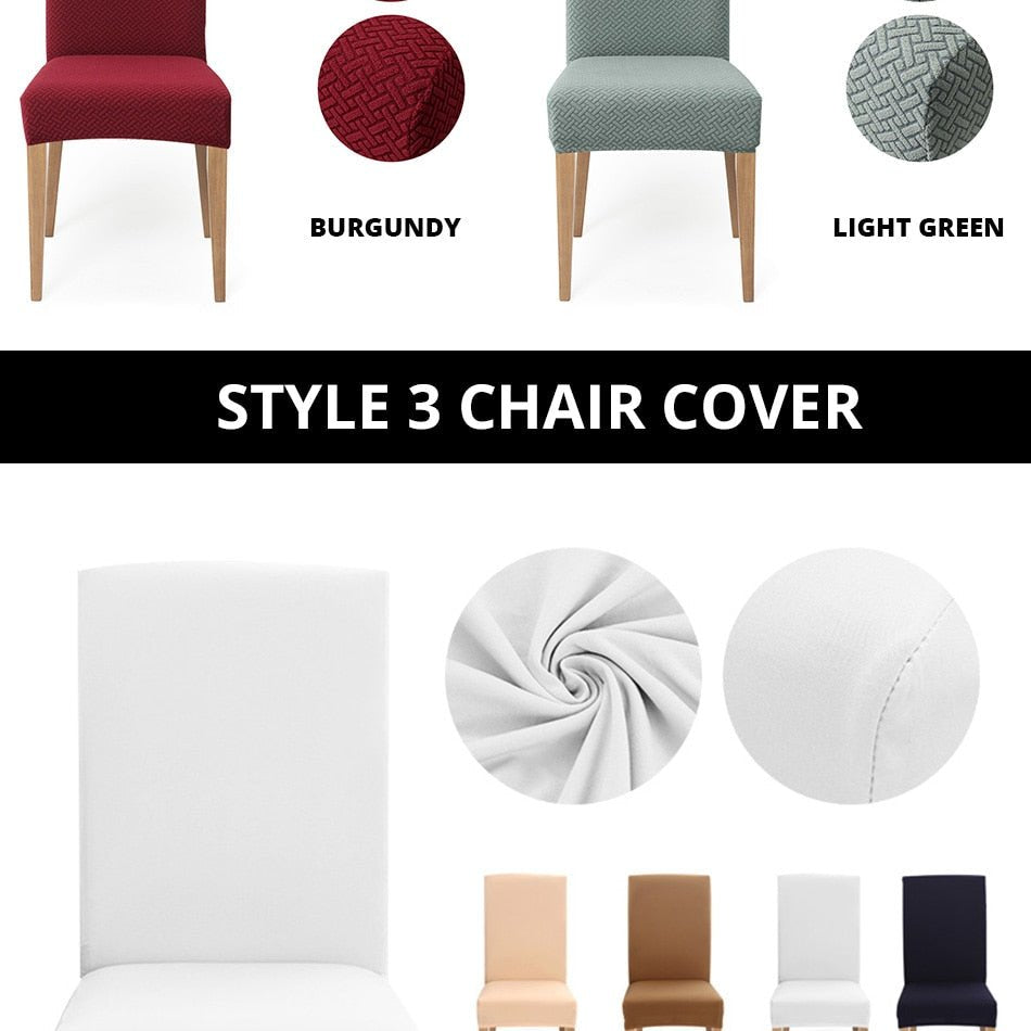Elegant Jacquard Spandex Dining Chair Cover ‚Äì Stretch Fit for Weddings & Events image 4