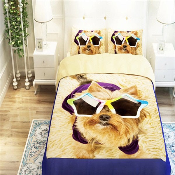 3D Oil Painting Siberian Polyester Duvet Cover - pattern 6, Queen image