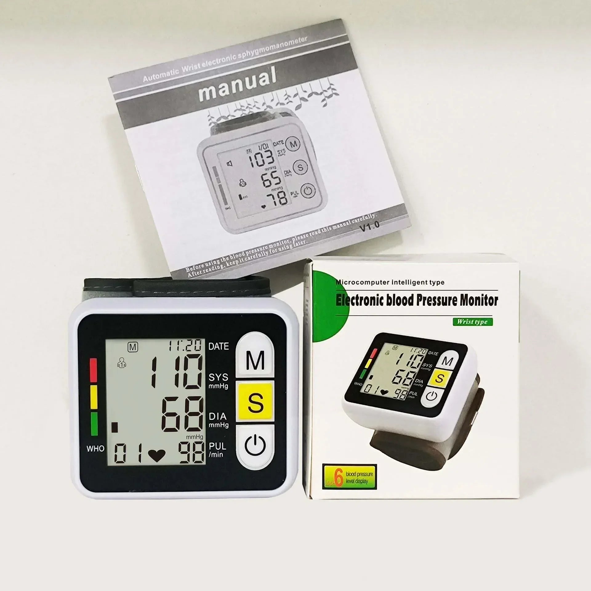 Automatic Digital LCD Wrist Blood Pressure Monitor ‚Äì Tensiometer & Pulsometer for Family Health Diagnostics image 3