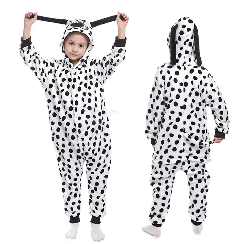 Kigurumi Children‚Äôs Animal Pajamas | Unicorn, Panda, Cat Winter Flannel Pajamas image
