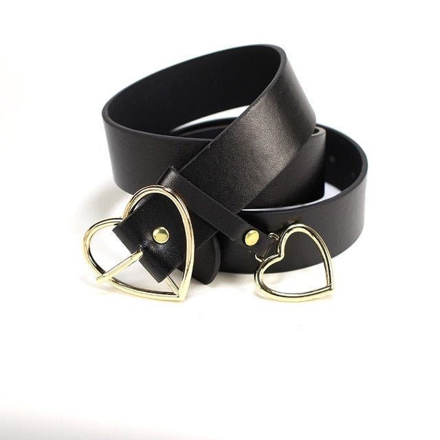 Best YBT Women Belt | PU Leather Metal Heart Pin Buckle Belt | Waistband Women Belt image