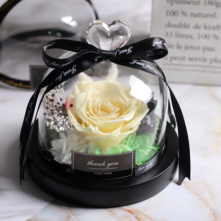 The Beauty and Beast Forever Rose Flower With Night Light in Glass Dome image 17