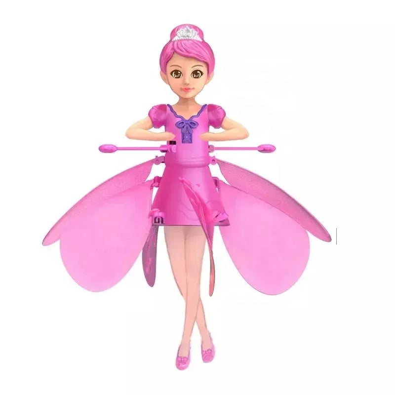 Children's Flying Doll Dancing Simulation Helicopter Gesture Induction Machine Rotating Flying Toy Luminous Toy Gift - pink01 image