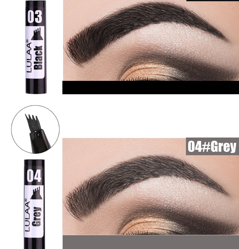 5-Color Four-Pronged Eyebrow Pencil Eyebrow Brush Split Liquid Waterproof Long-Lasting Eyebrows Enhancer Pencil Eyebrow Shadow image 22