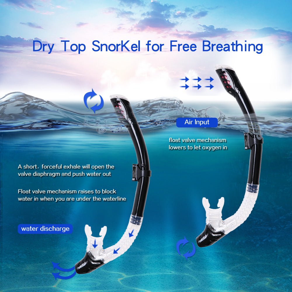 Diving Snorkeling Anti-fog swimming Goggles Camera Tube Mask Set image 2